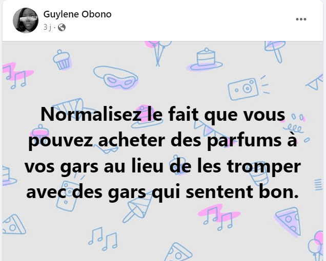 Publication de Guylène sur le Meta. Crédit : Capture d'écran.