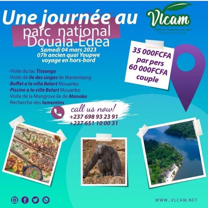 Une visite au parc National de Douala-Edea. Crédit : Vlcam