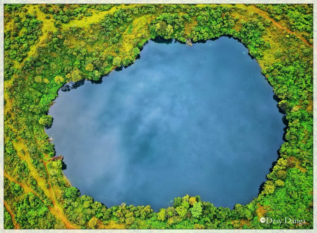 Vue aérienne du Lac Tison près de Ngaoundéré. Crédit : Desy Danga