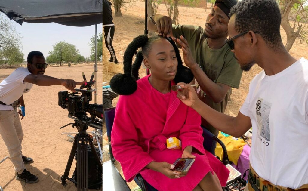 Mikelange en plain maquillage de l'artiste Sabrina. Crédit : AFROKRÉMA